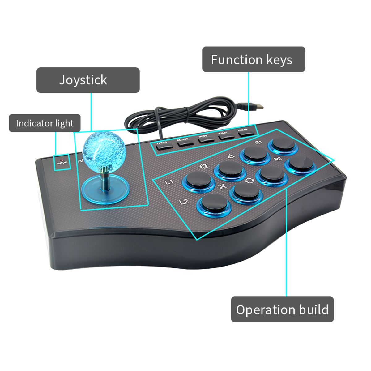 GENERICO - Mando Retro Arcade Nygacn Joystick para Ps2 Ps3 Pc Android Tv Smart