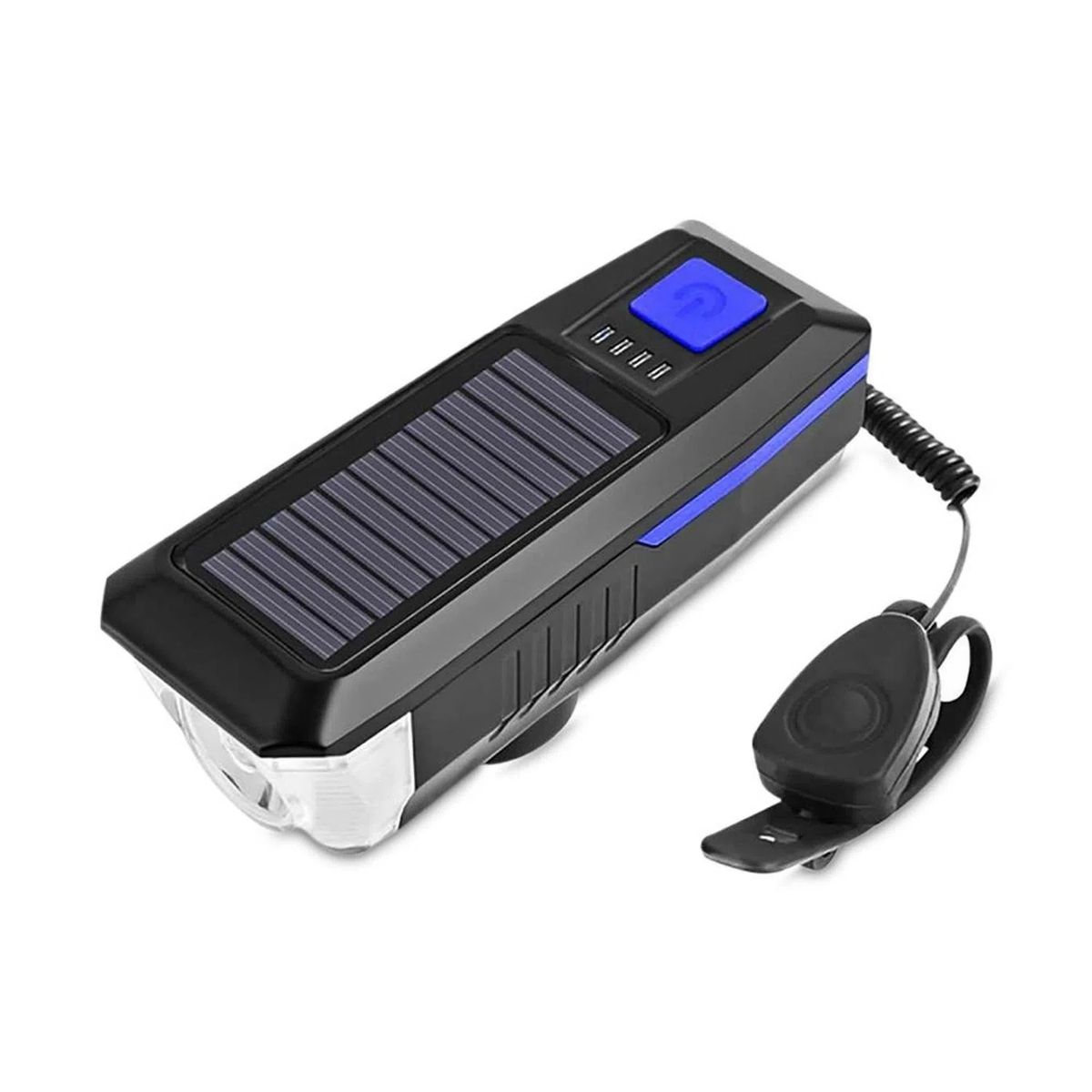 GENERICO - LUZ CON TIMBRE ELECTRÓNICO RECARGABLE SOLAR COLOR AZUL