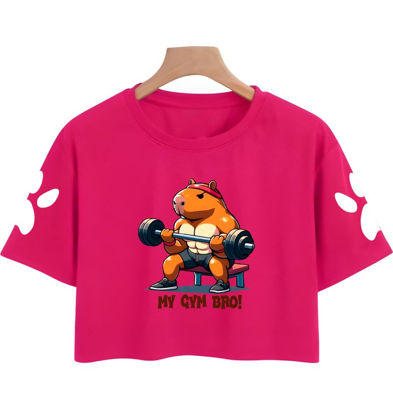 GENERICO - Polo Crops Capibara Gym Bro