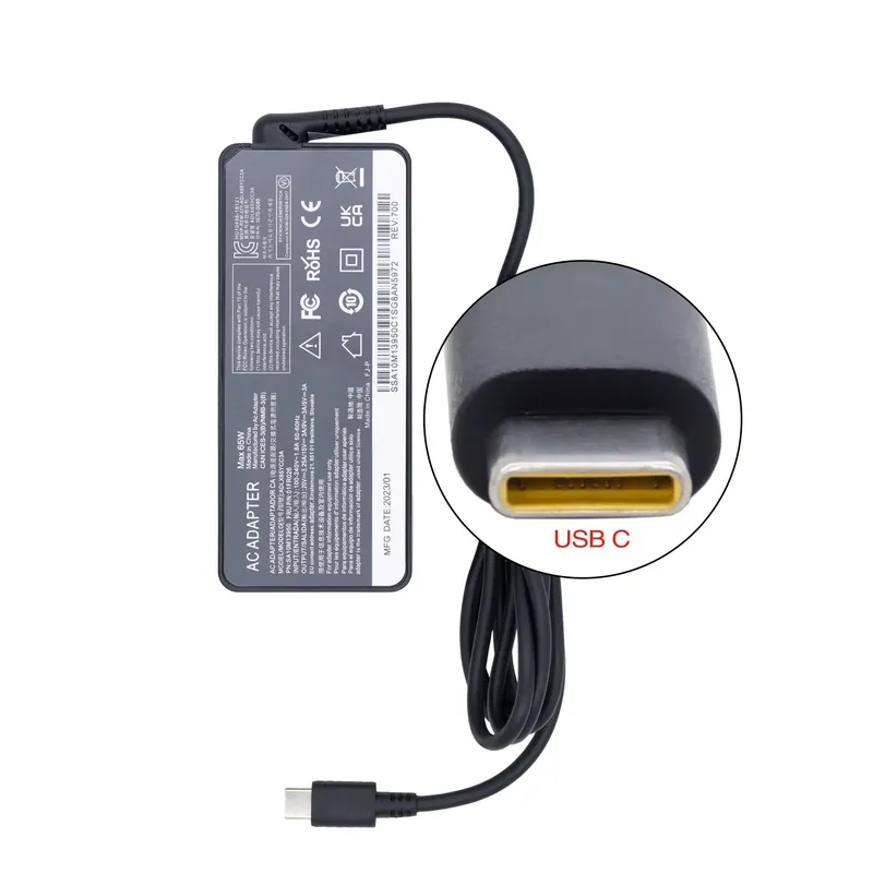 LENOVO - CARGADOR LENOVO PUNTA C - 5 20V - 3.25A - 65W -