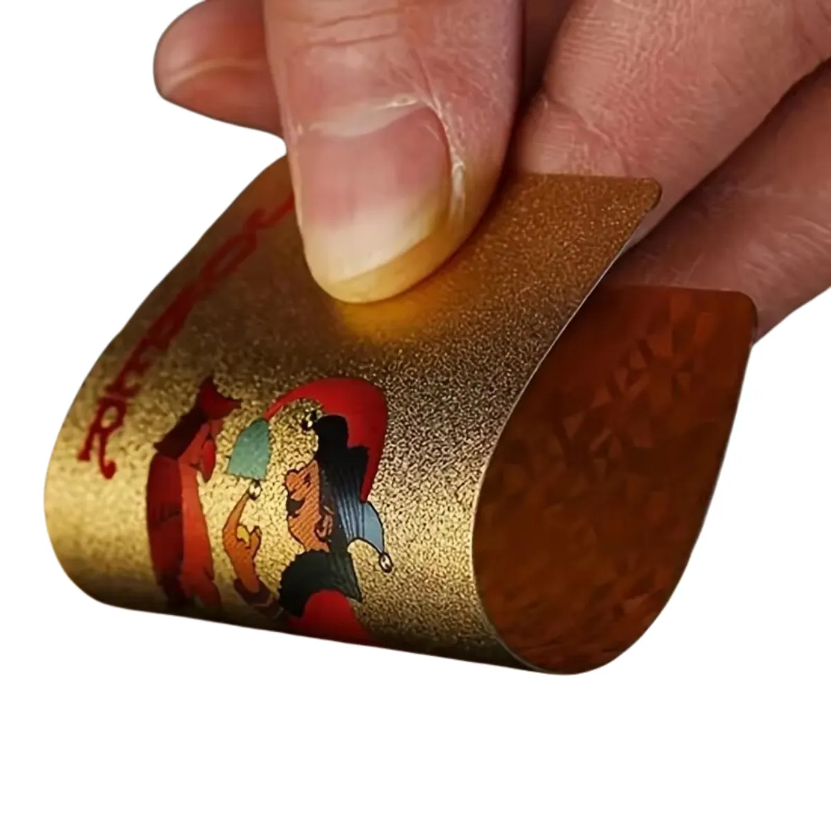 GENERICO - Cartas Poker Doradas SEMI-IMPERMEABLES Plástico Brillante