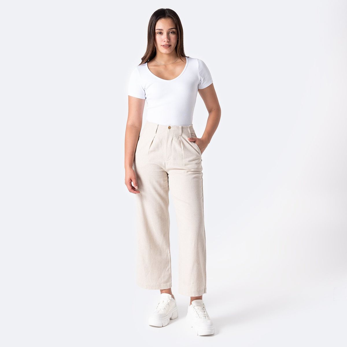 PIONIER - Pantalon Lino Aittana Pionier