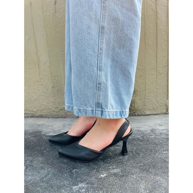 GENERICO - ESTILETTOS PARA DAMA EN TACO 7 TONO NEGRO