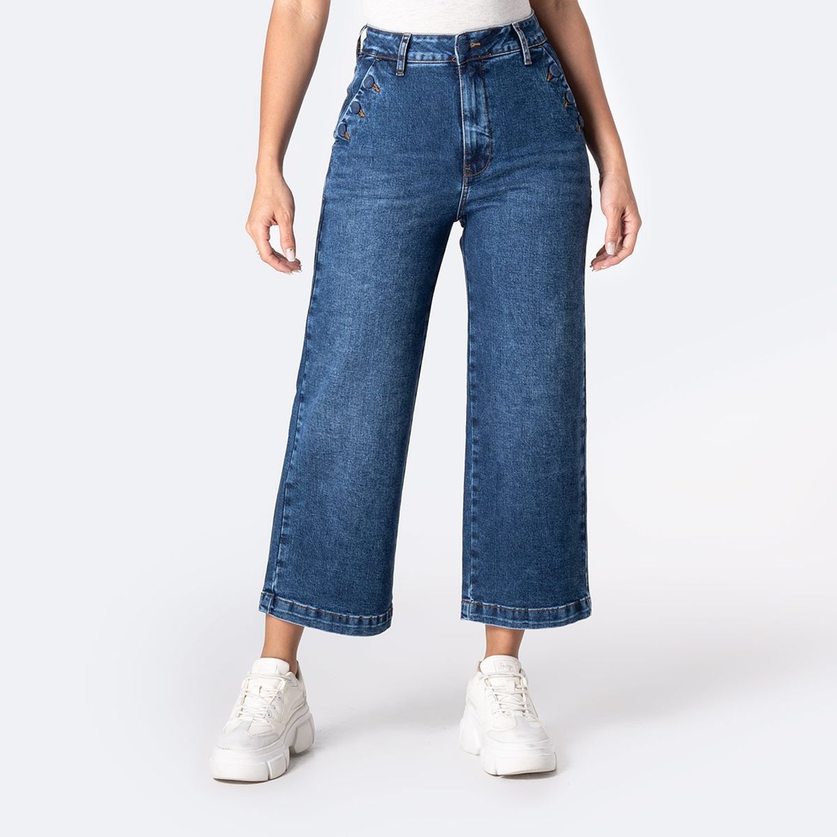 PIONIER - Pantalon Denim Stretch Brunelha Pionier