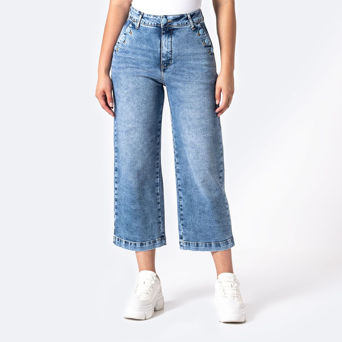 PIONIER - Pantalon Denim Stretch Brunelha Pionier