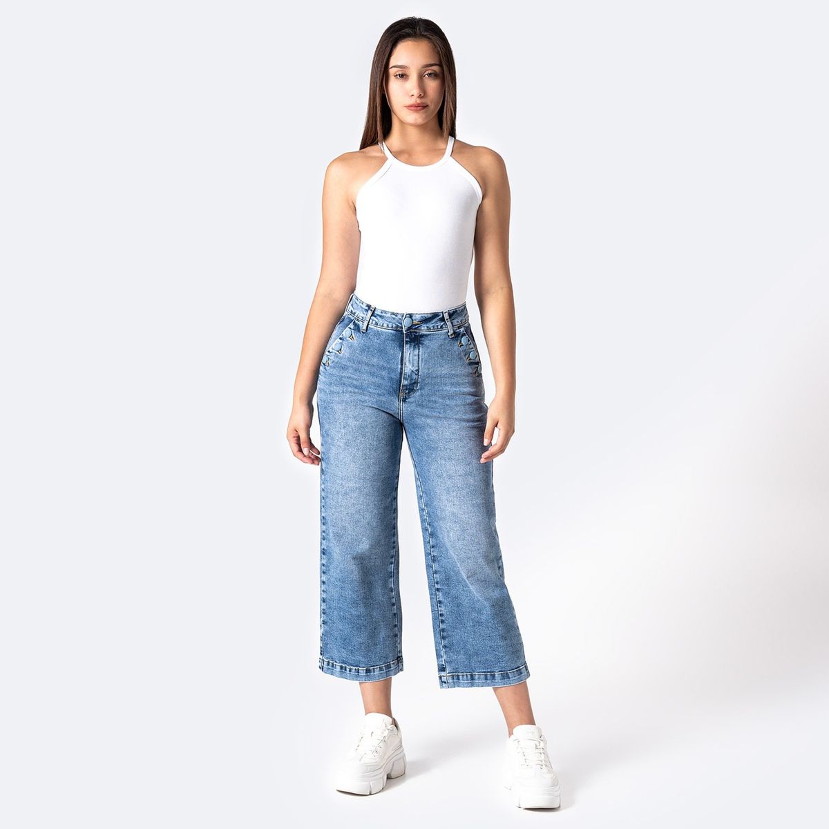 PIONIER - Pantalon Denim Stretch Brunelha Pionier