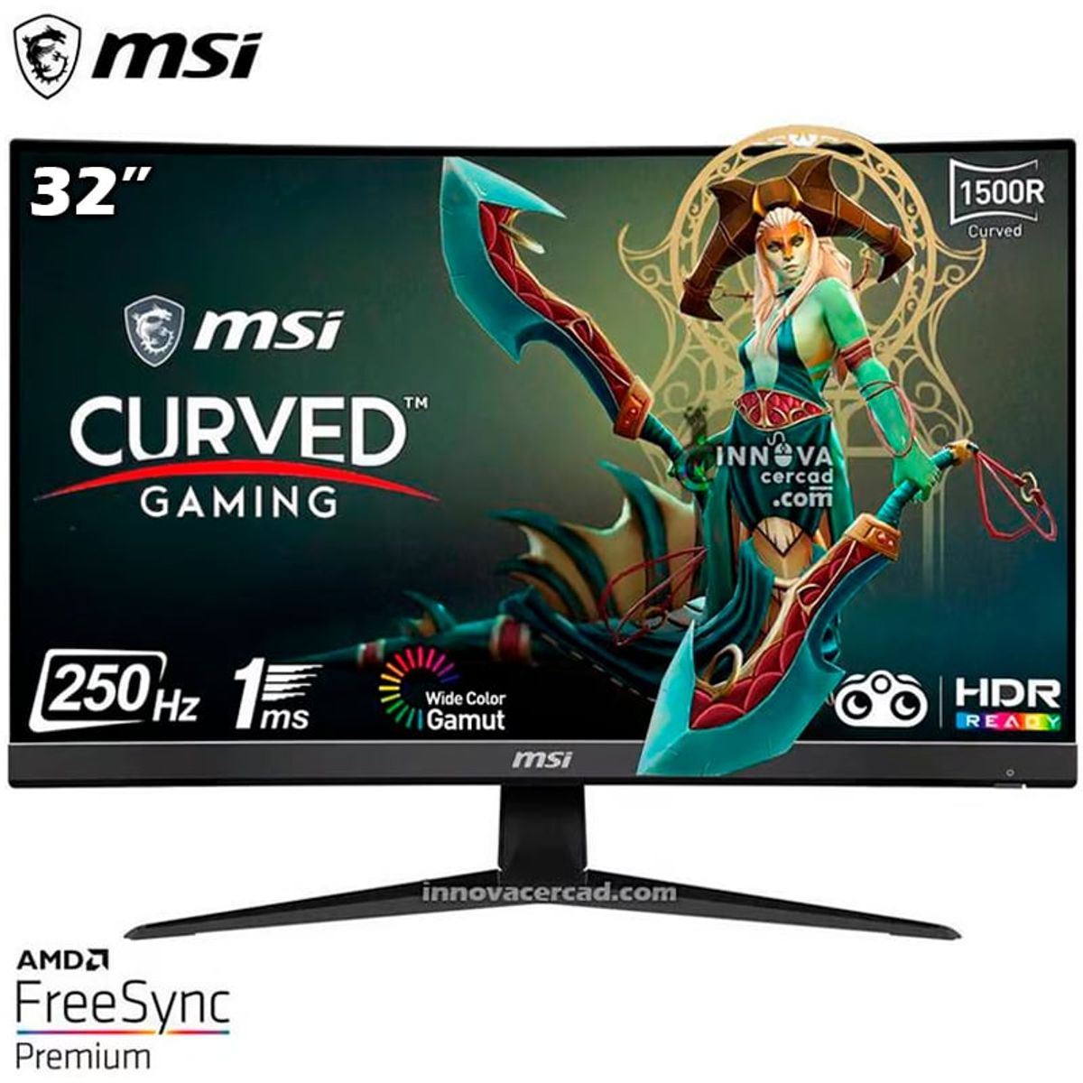 MSI - Monitor Gaming MSI 32C6X 32 FHD Curvo 1500R 250HZ 1MS HDR.