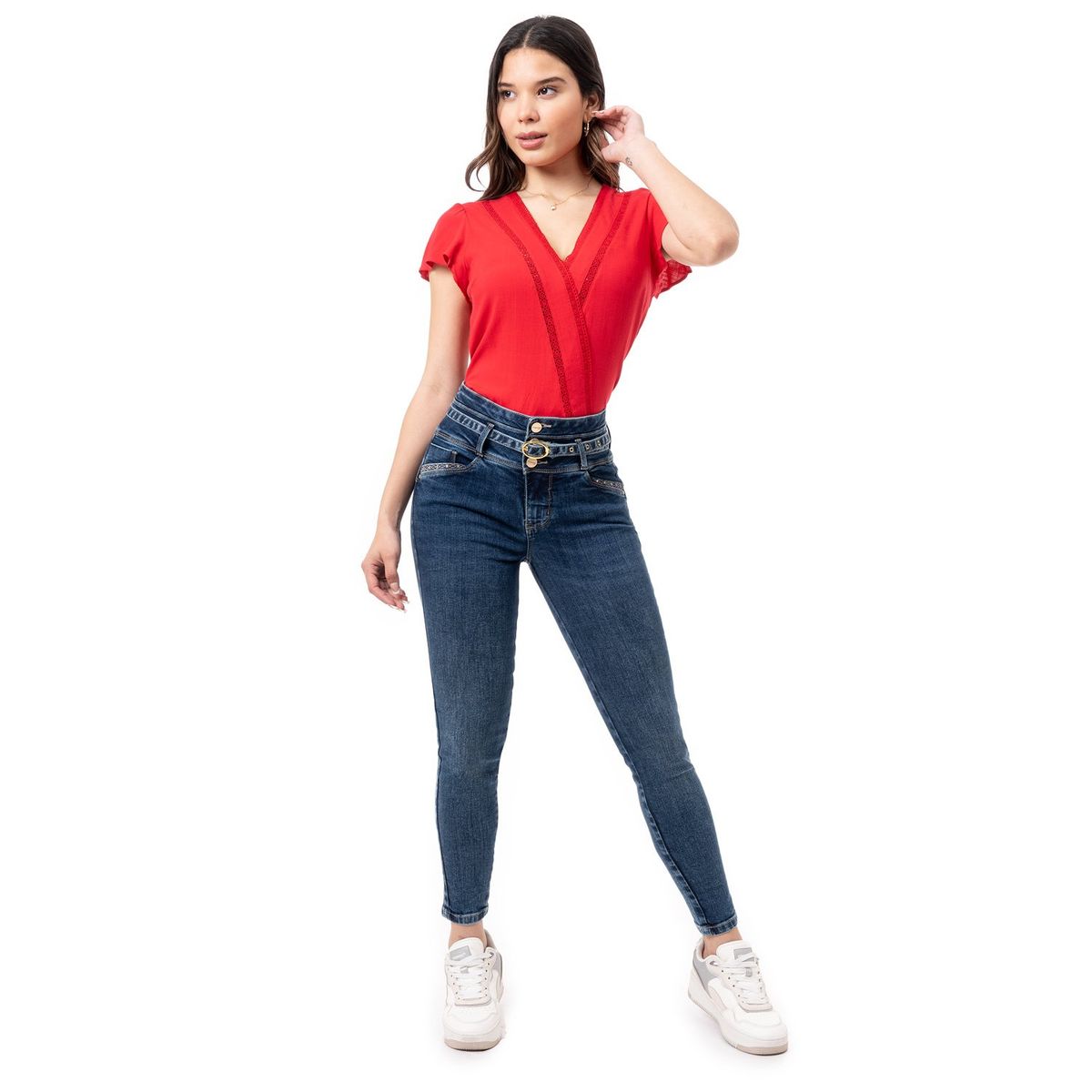 PIONIER - Pantalon Denim Stretch Eisha Pionier