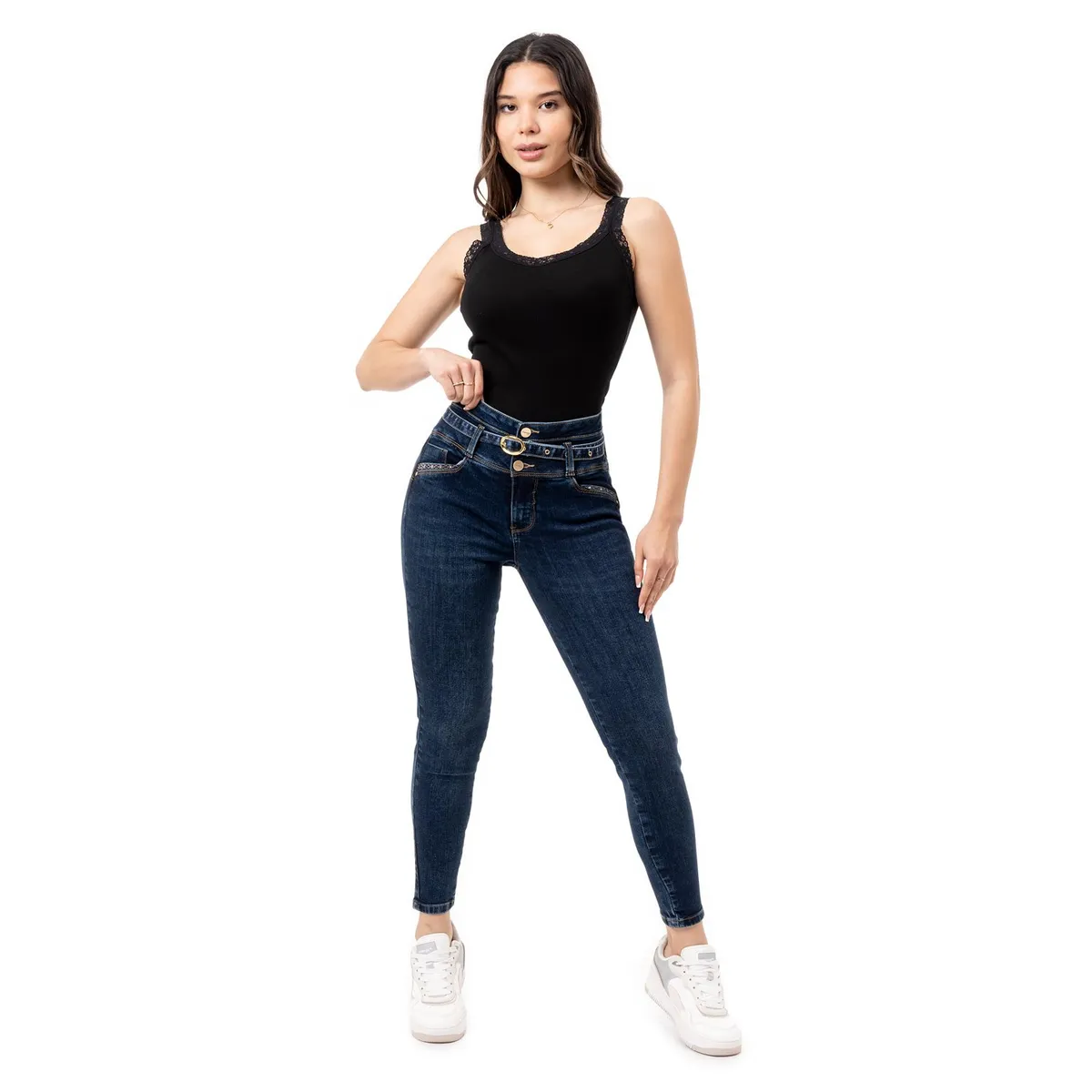 PIONIER - Pantalon Denim Stretch Eisha Pionier