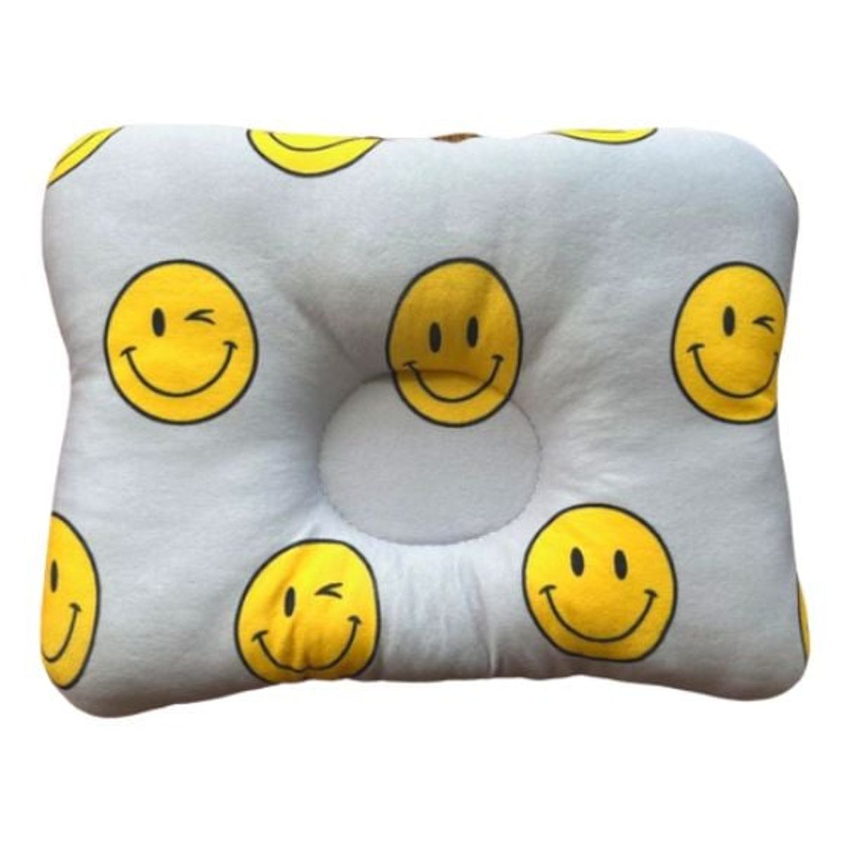 GENERICO - Almohada para Bebé Anti-Cabeza Plana - Carita Feliz