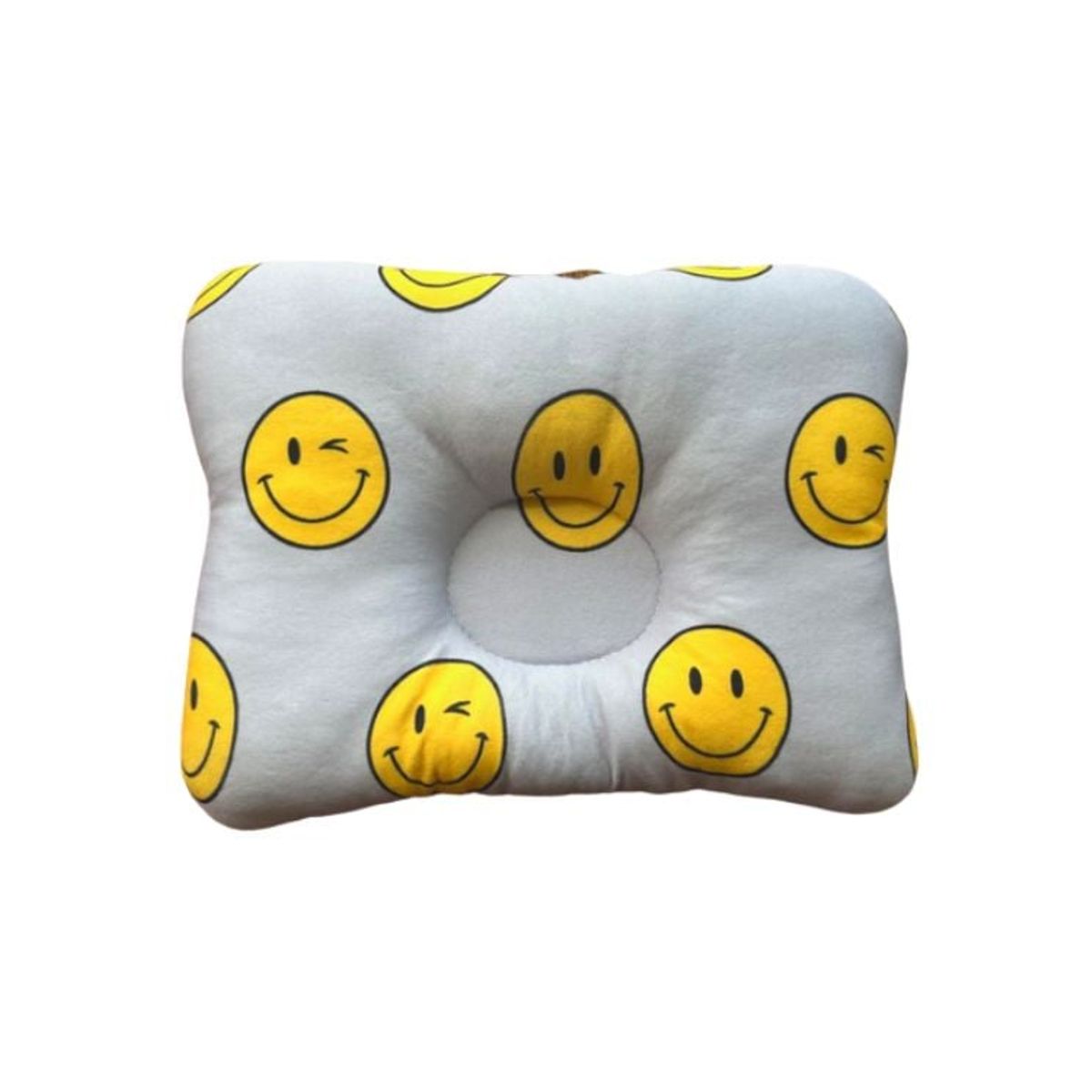 GENERICO - Almohada para Bebé Anti-Cabeza Plana - Carita Feliz