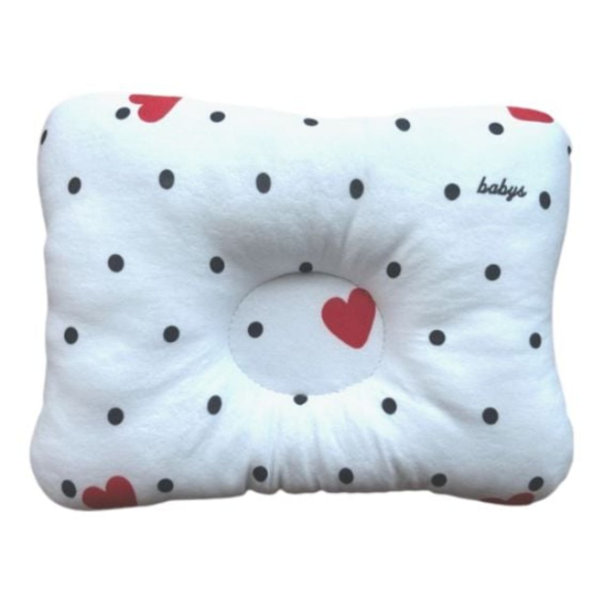 GENERICO - Almohada para Bebé Anti-Cabeza Plana - Corazones Pequeños