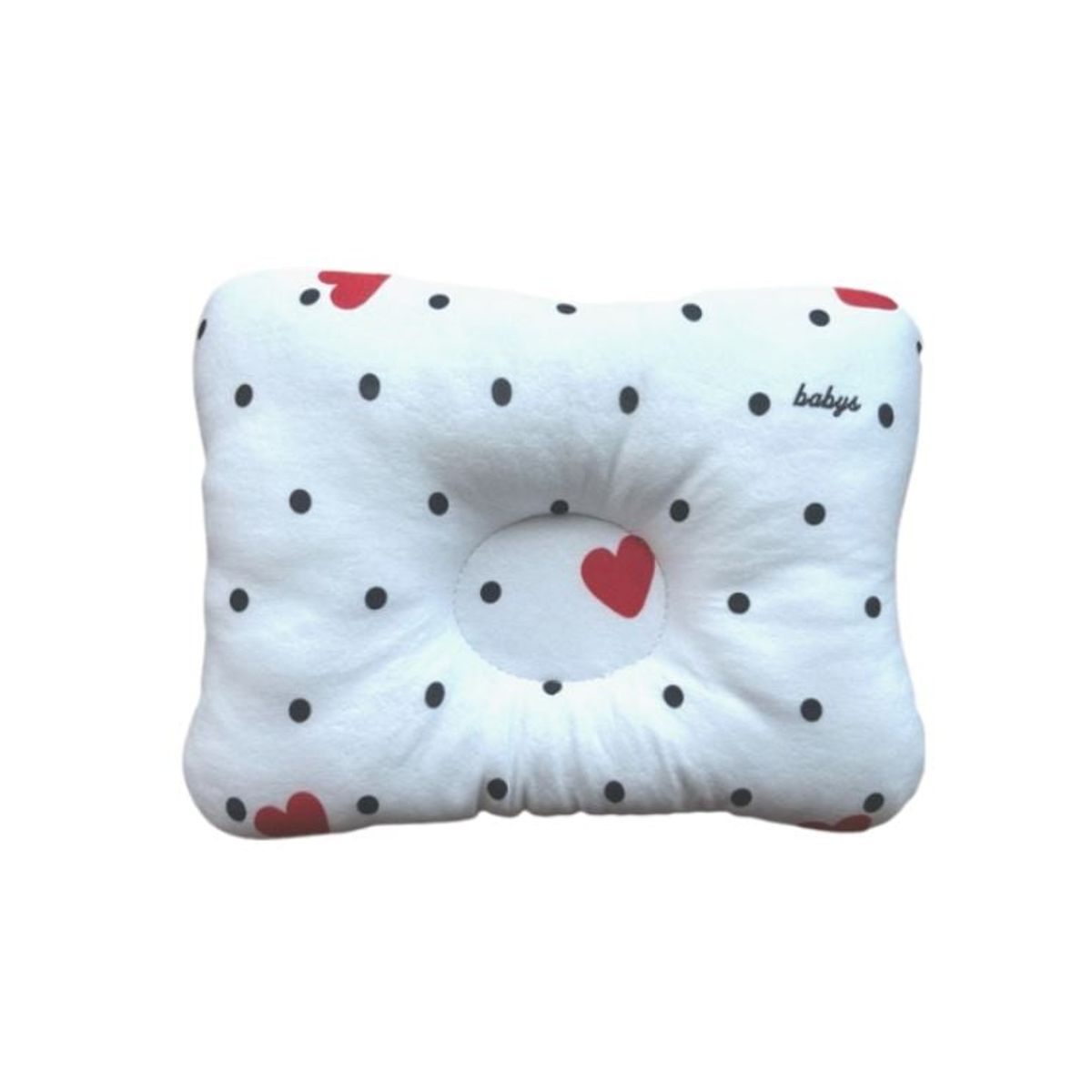 GENERICO - Almohada para Bebé Anti-Cabeza Plana - Corazones Pequeños