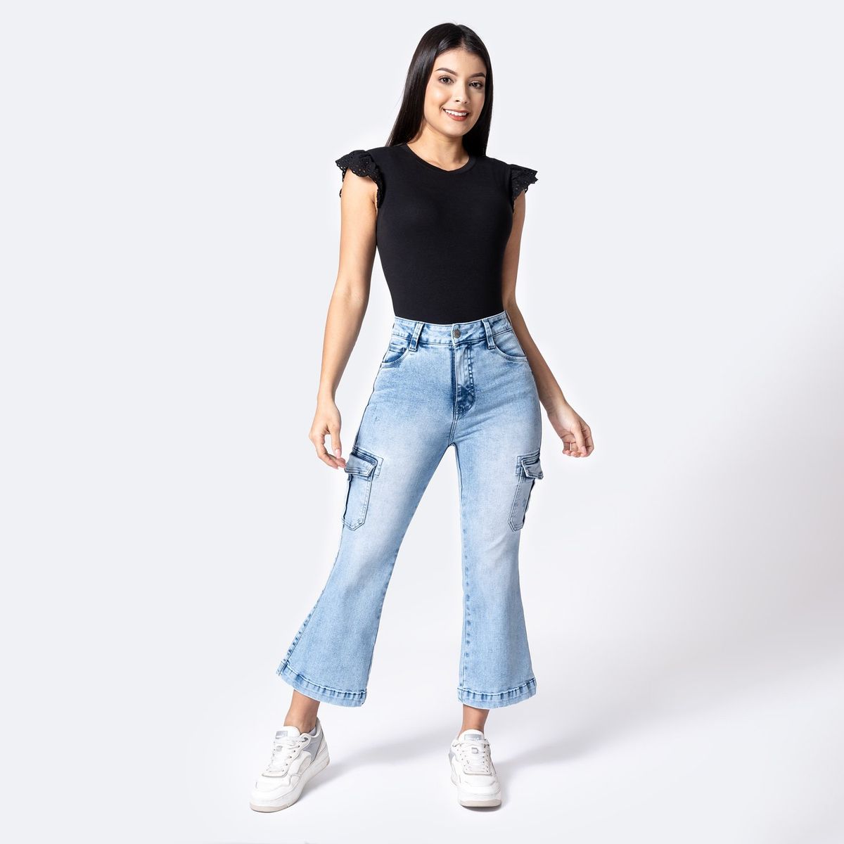 PIONIER - Pantalon Denim Stretch Jalilah Pionier