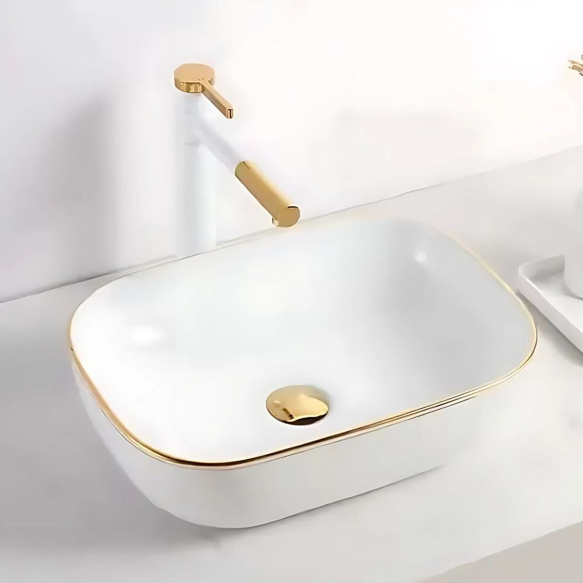 EJESA CREA TU ESPACIO IDEAL - Lavamanos White Golden