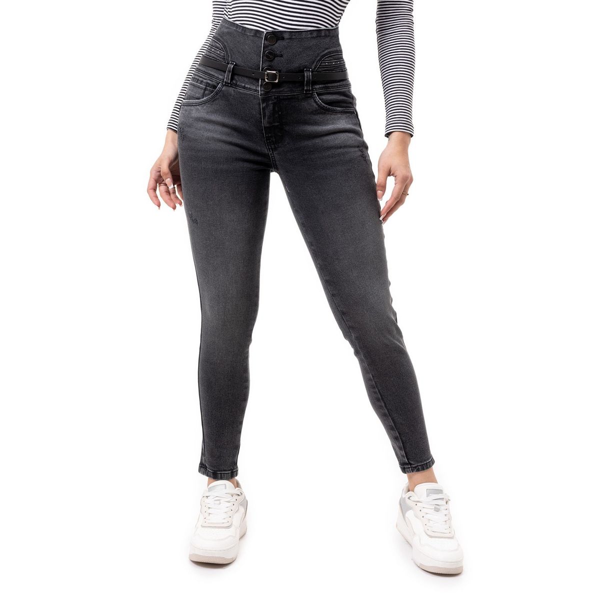 PIONIER - Pantalon Denim Stretch Kairah Pionier