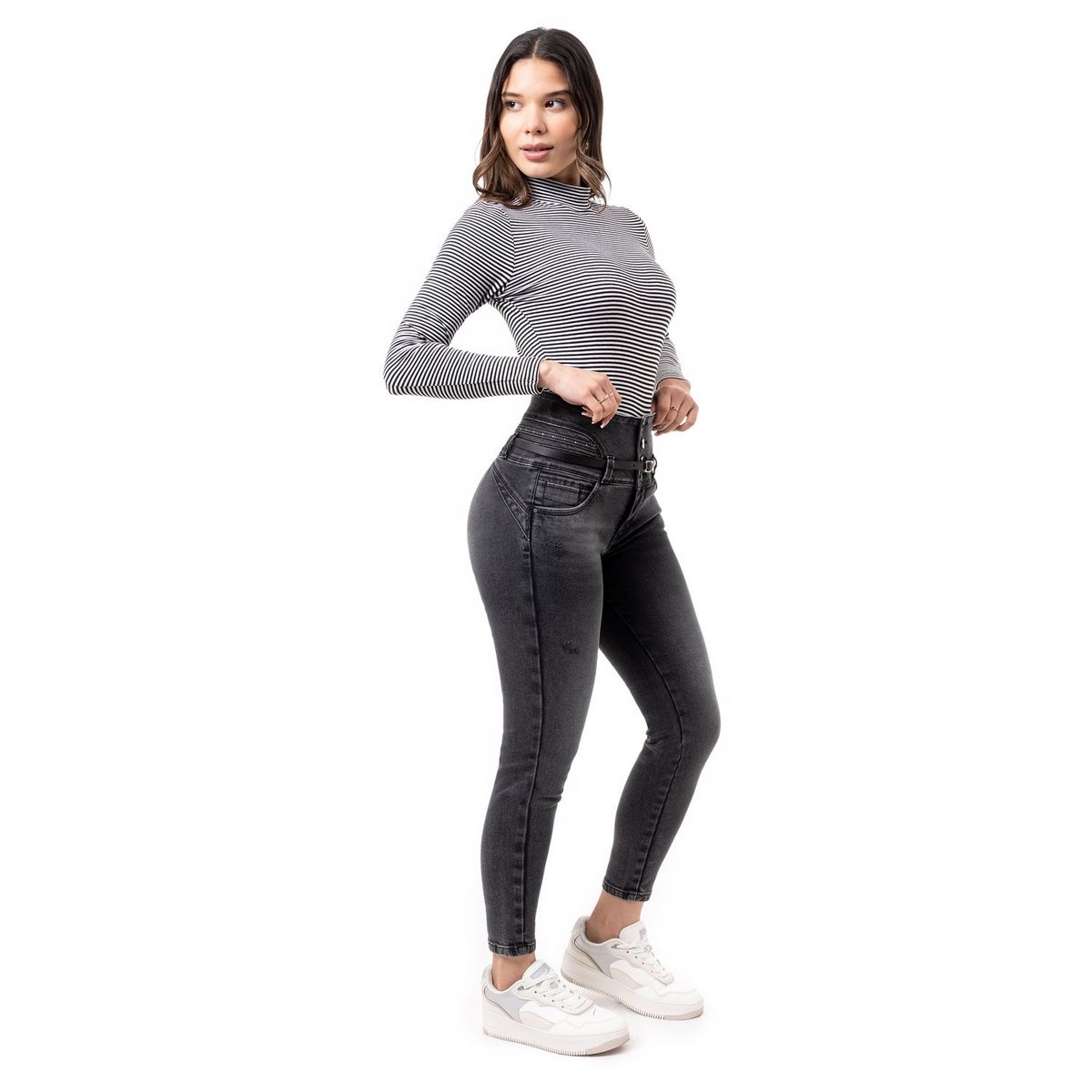 PIONIER - Pantalon Denim Stretch Kairah Pionier