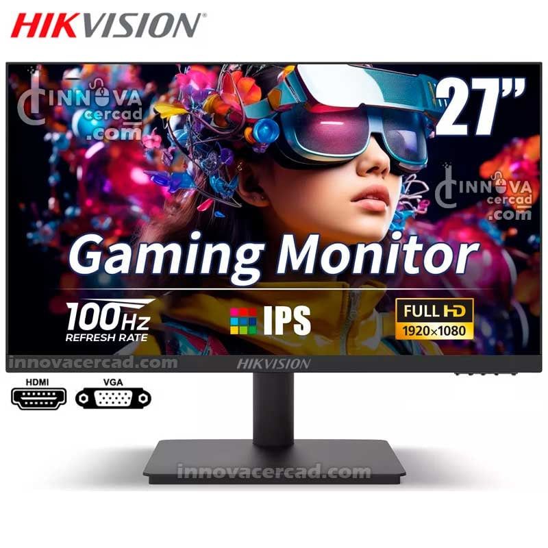 HIKVISION - Monitor gaming 27" IPS Full HD 1920 x 1080 100Hz 5Ms HDMI VGA