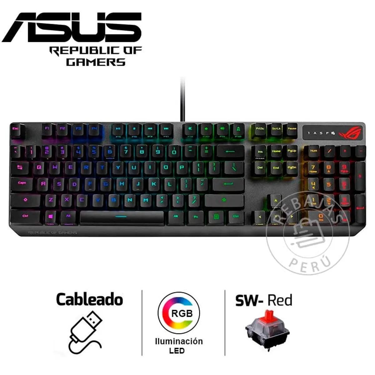 ASUS - ROG Strix Scope RX Teclado Mecánico RGB Switch Óptico USB-C