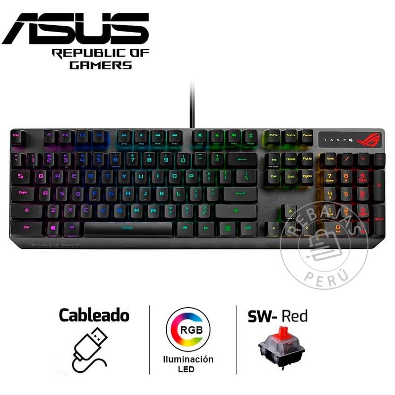ASUS - ROG Strix Scope RX Teclado Mecánico RGB Switch Óptico USB-C