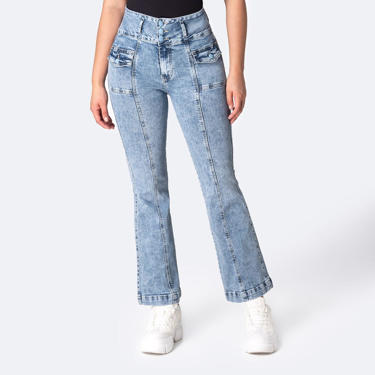 PIONIER - Pantalon Denim Stretch Saidah Pionier