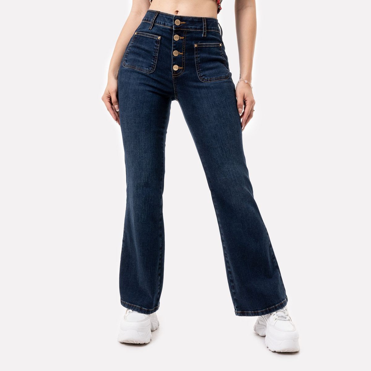 PIONIER - Pantalon Denim Stretch Salenah Pionier