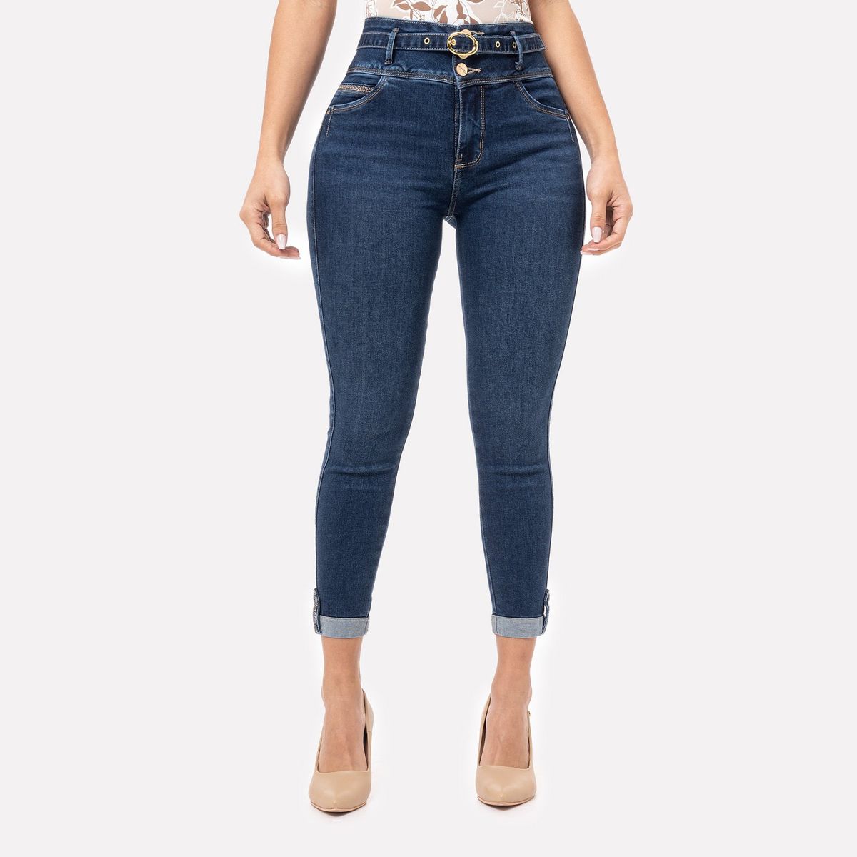 PIONIER - Pantalon Denim Stretch Seimah Pionier