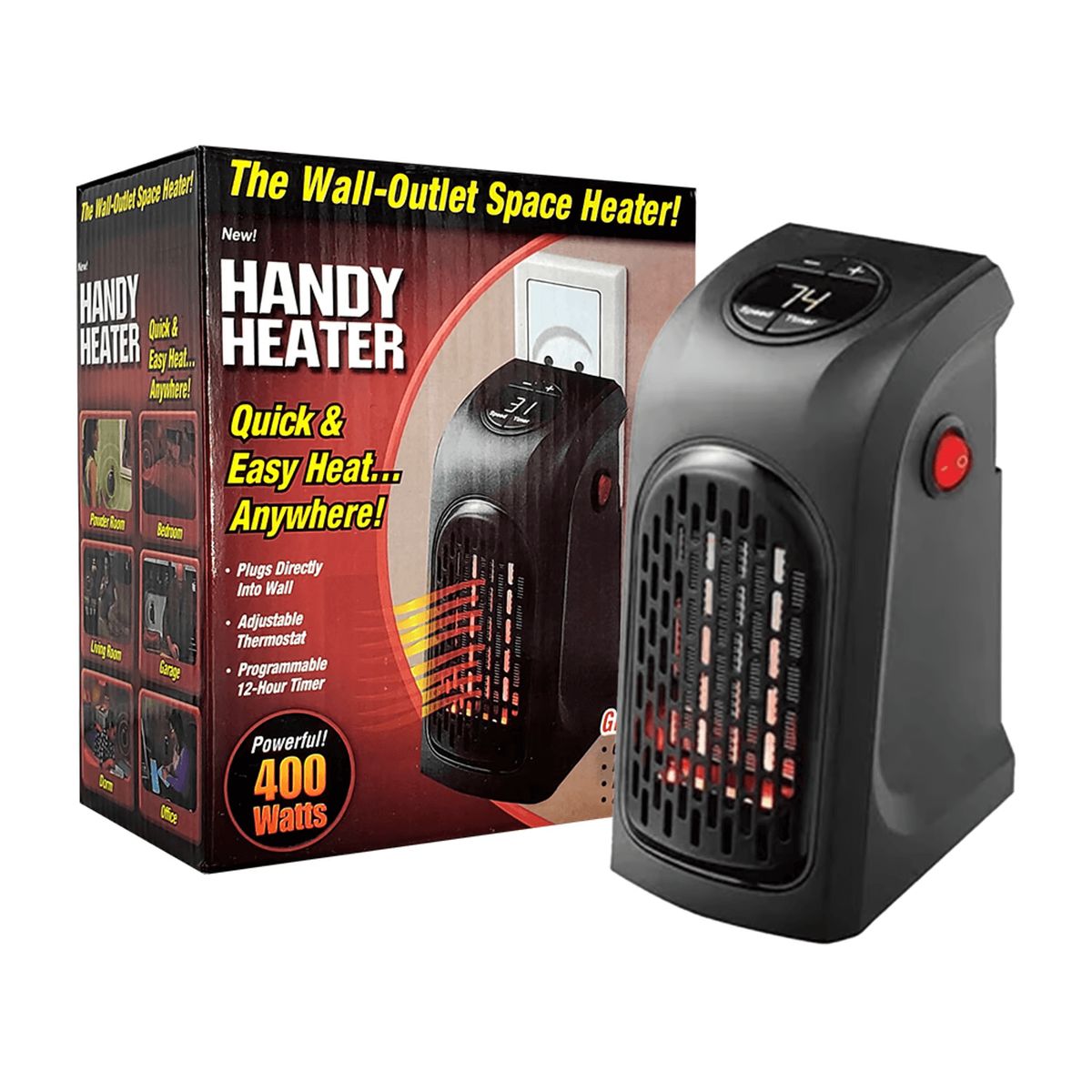 ROHS - Calefactor Portátil de 400W Eficiente y Compacto para tu Espacio