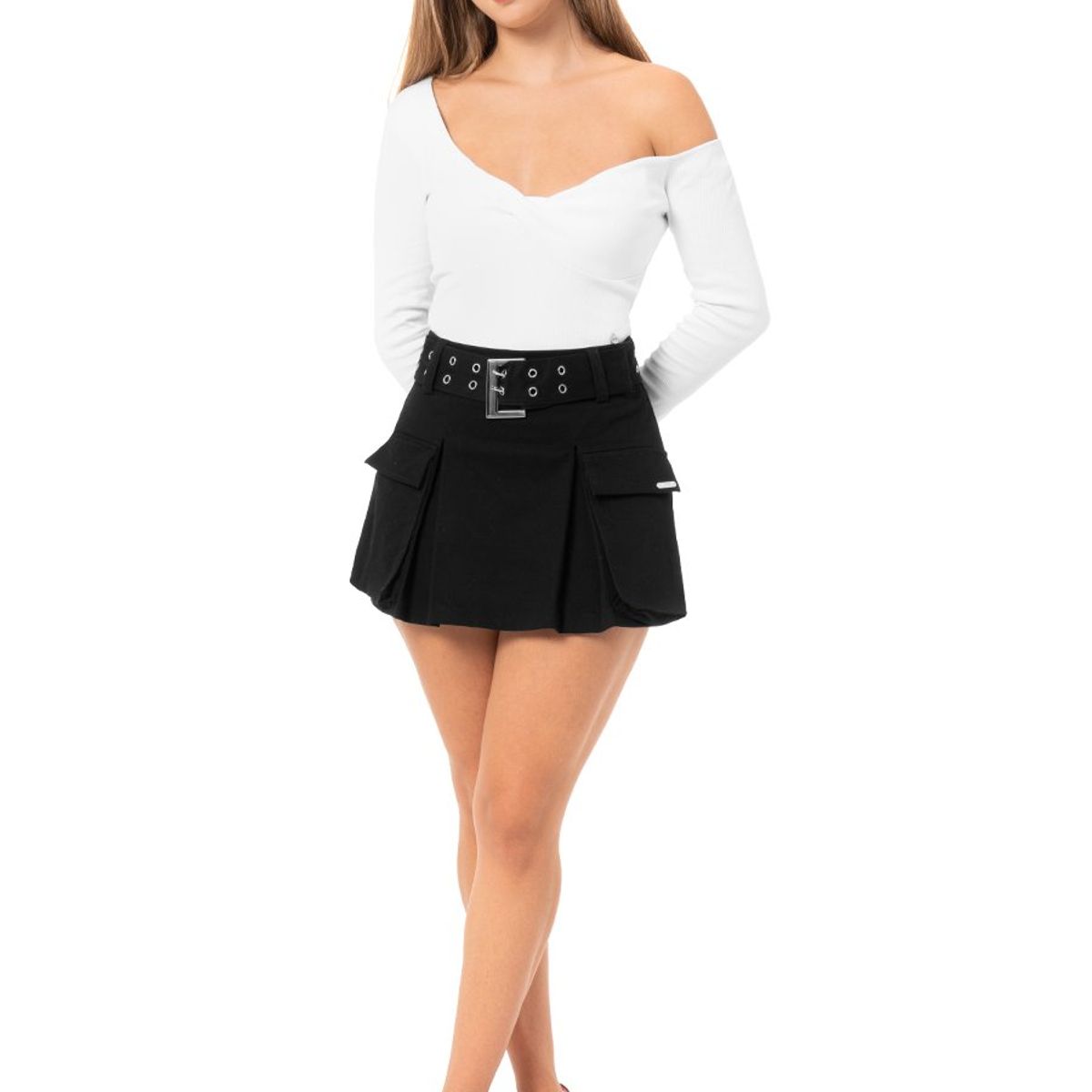 SQUEEZE - Faldas Drill Stretch Beltry Squeeze