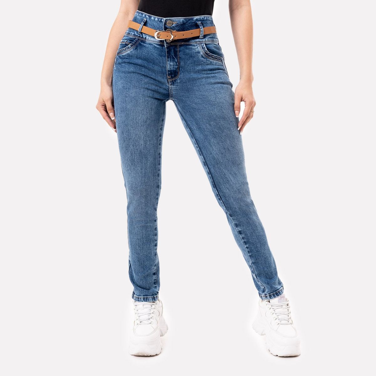 PIONIER - Pantalon Denim Stretch Zielle Pionier