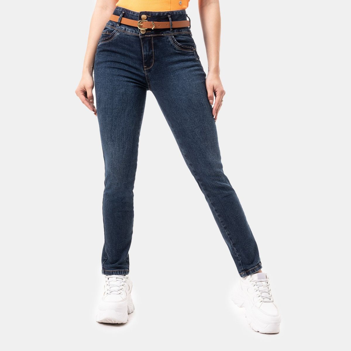 PIONIER - Pantalon Denim Stretch Zielle Pionier