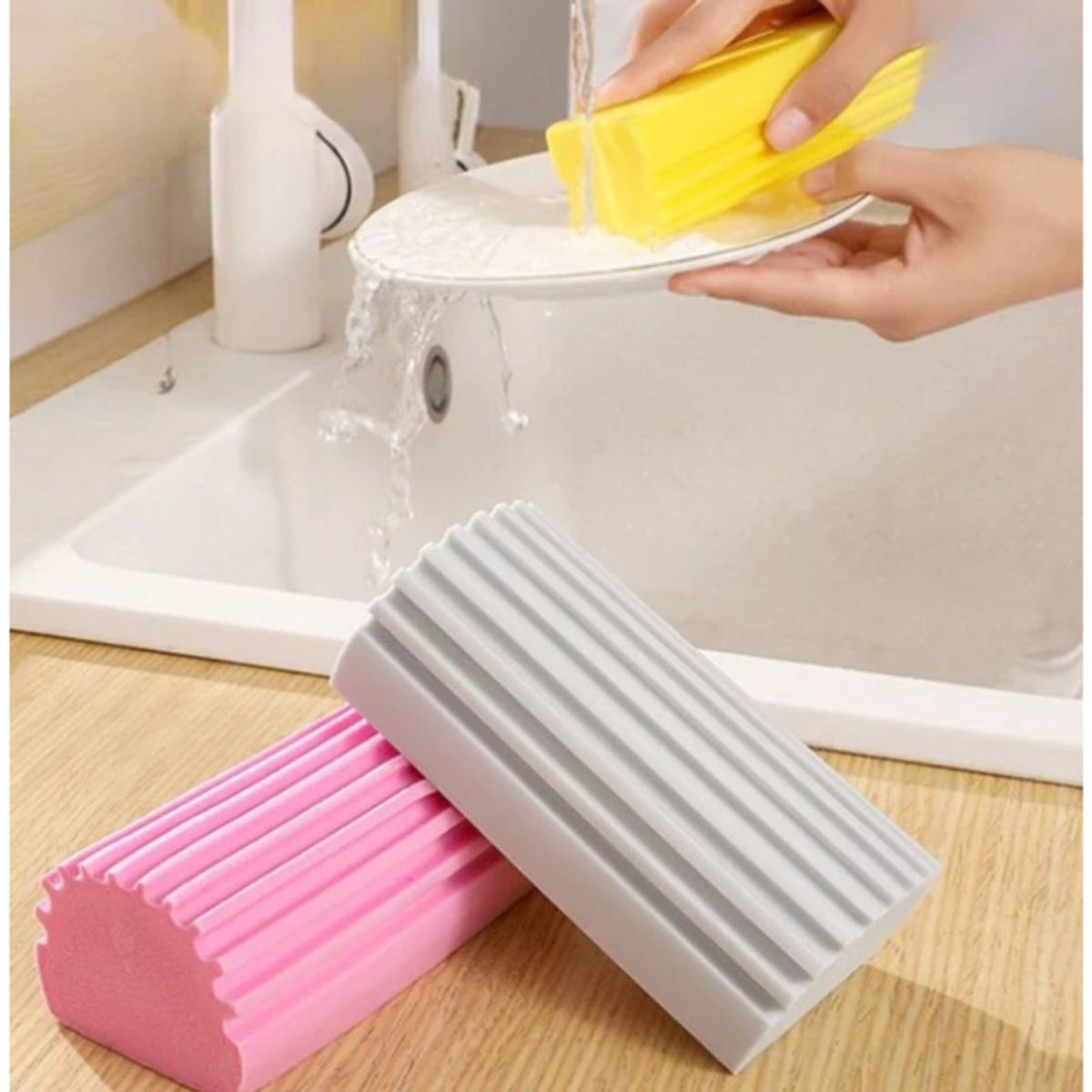 AURELA - FoamGrip™ - Set de 3 Esponjas de PVA Super Absorbentes