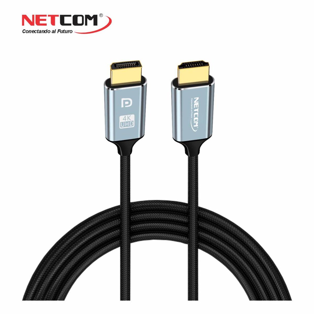 NETCOM - CABLE DISPLAYPORT DP A HDMI DE 1.80 METROS ULTRA HD 4K 60HZ NETCOM