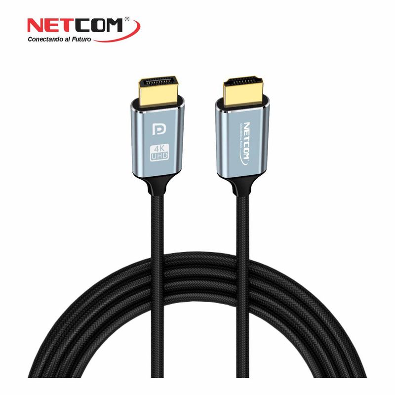 NETCOM - CABLE DISPLAYPORT DP A HDMI DE 1.80 METROS ULTRA HD 4K 60HZ NETCOM