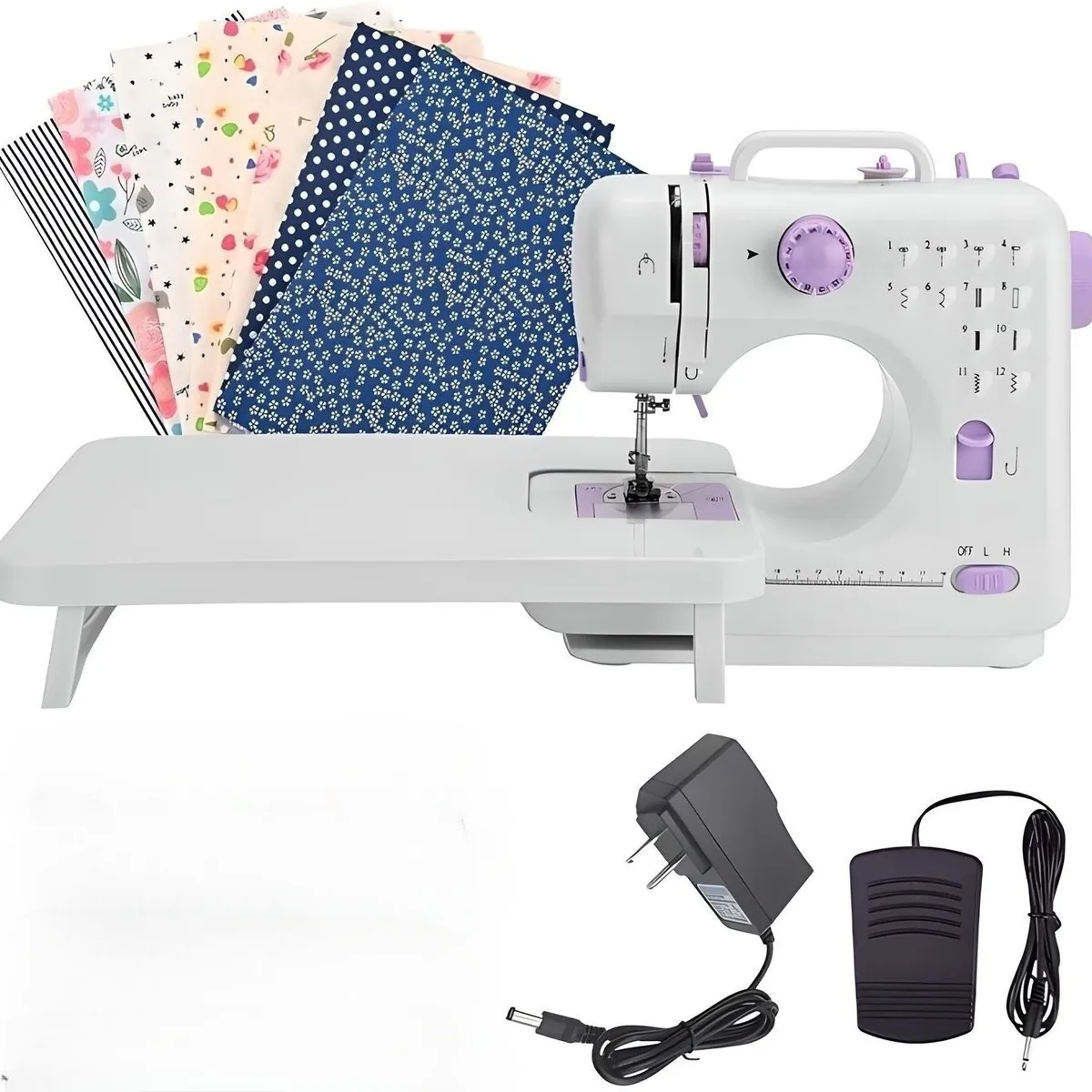 GENERICO - MÁQUINA COSER MULTIFUNCIONAL PORTÁTIL ELÉCTRICA 12PUNTADAS