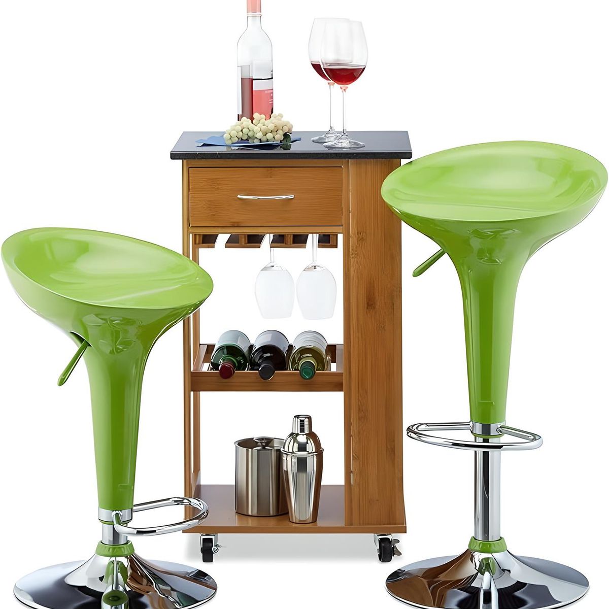 GENERICO - SET X2 BANCO SILLA BAR LEANEX VERDE