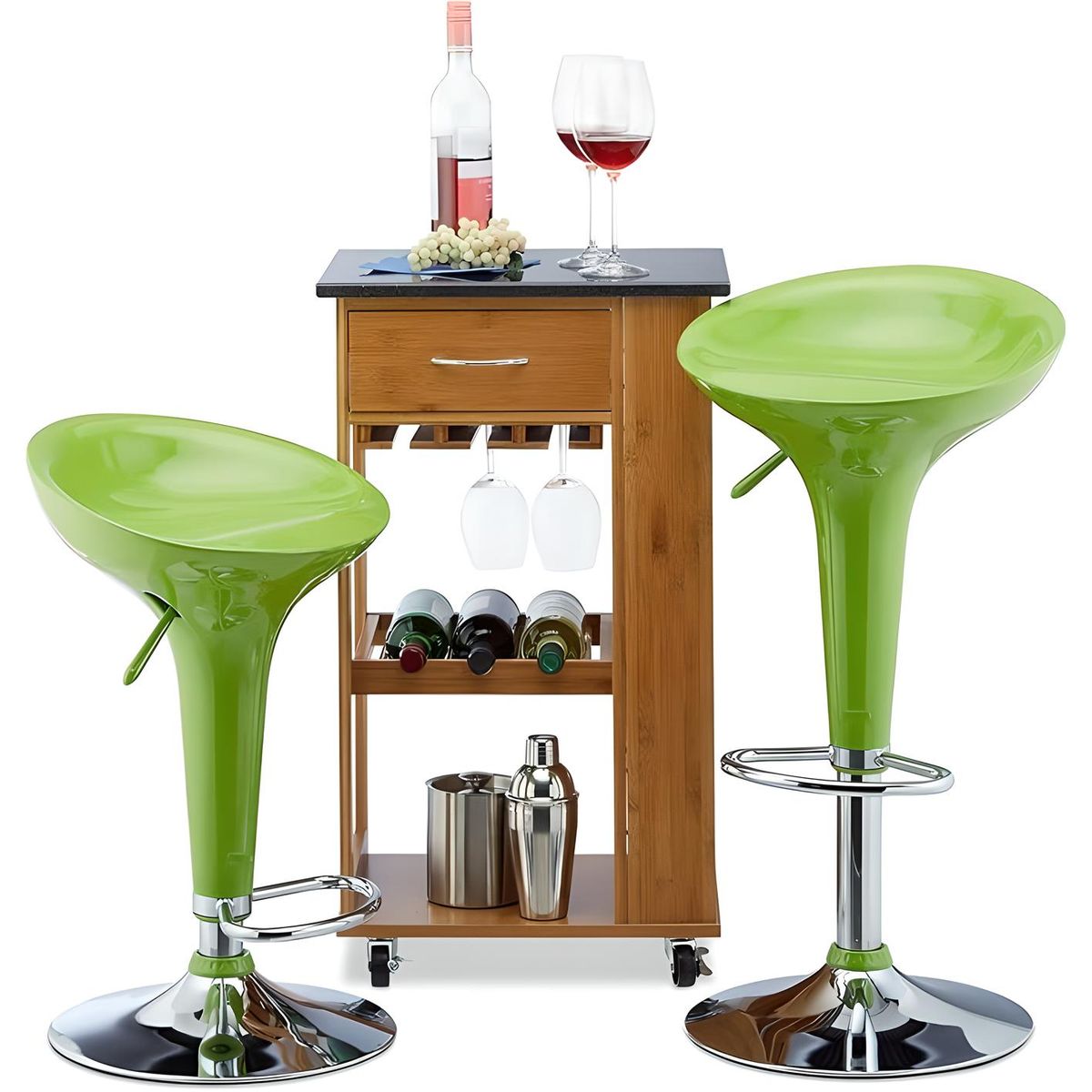 GENERICO - SET X2 BANCO SILLA BAR LEANEX VERDE