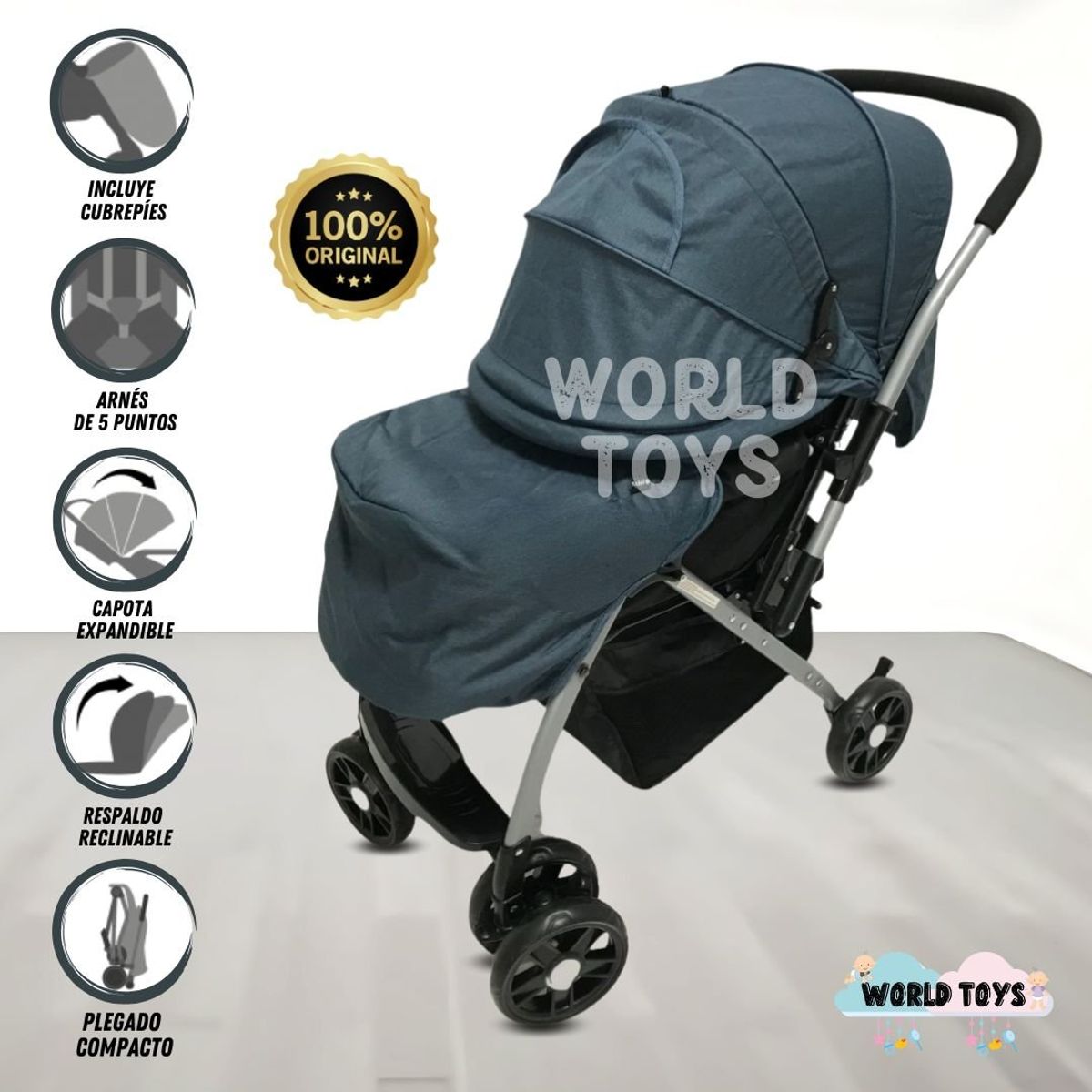 EBABY - Coche Cuna de Lujo «ROSY» Edición Limitada Blue