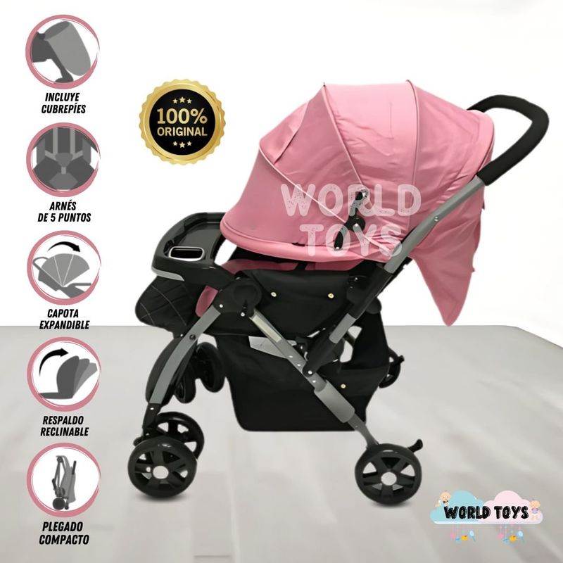 EBABY - Coche Cuna de Lujo «ROSY» Edición Limitada Pink