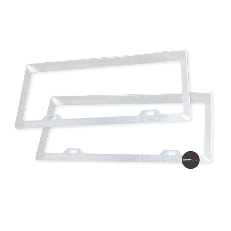 JET - Portaplaca Metal Universal Auto Color Plata 2pcs