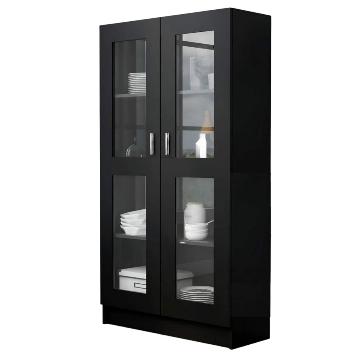 GENERICO - Aparador Vitrina Melo Negro Muebles Gaudi