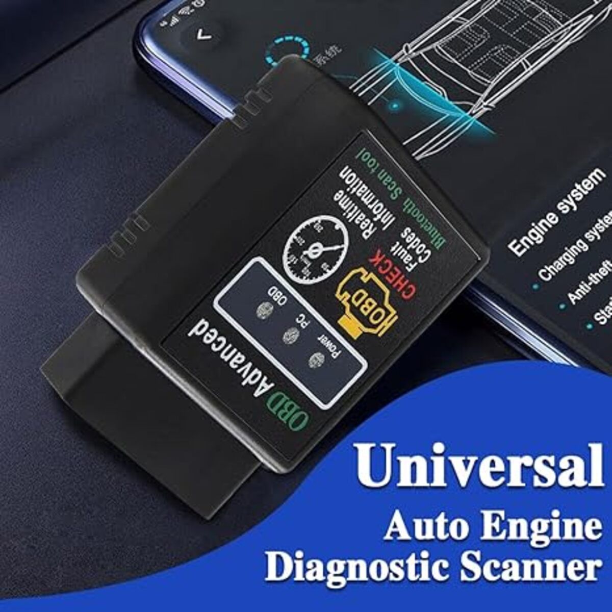 GENERICO - Mini Escaner OBD2 Bluetooth Universal Auto Android