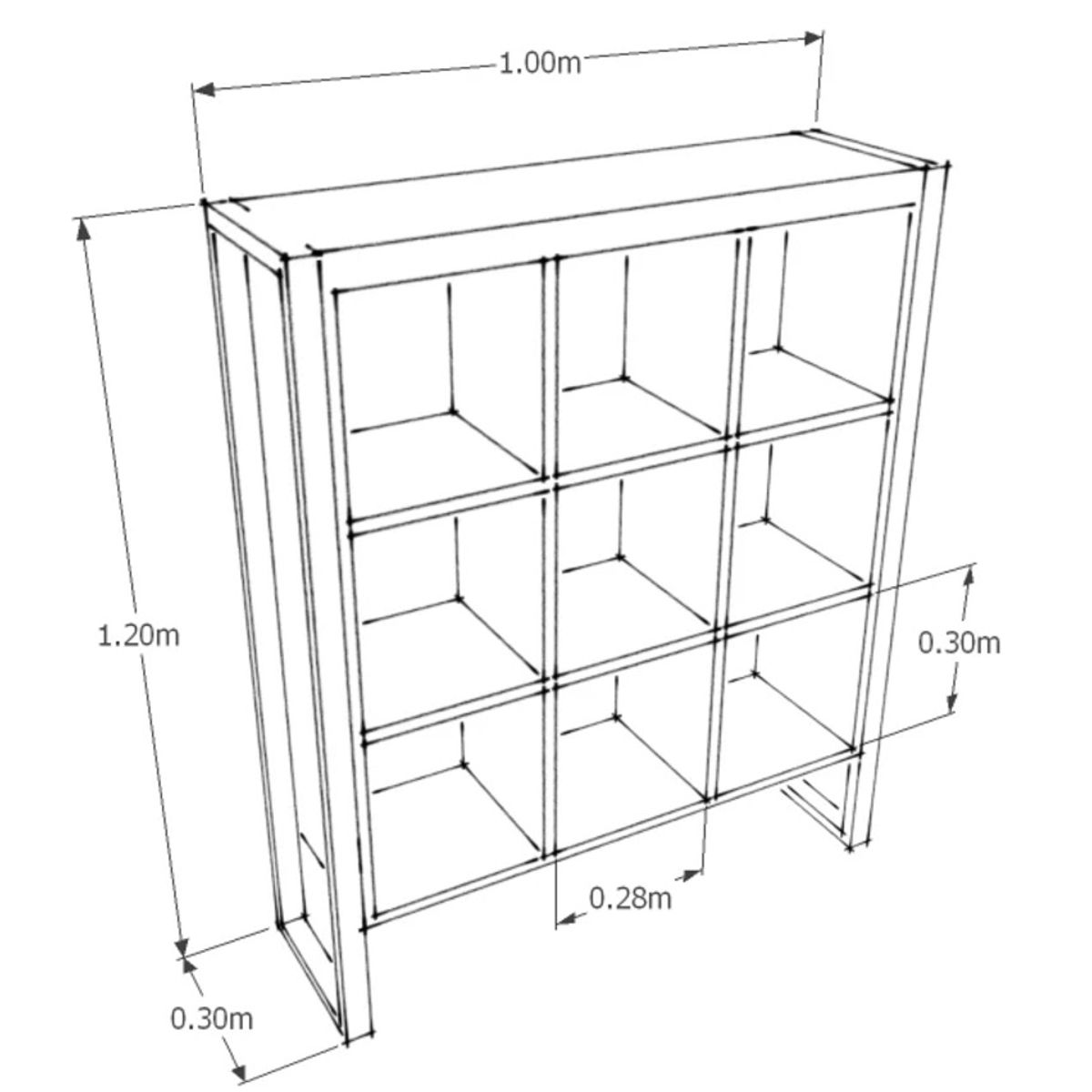 R&R MUEBLES - Estante Moderno Negoro Blanco y Marrón R&R MUEBLES