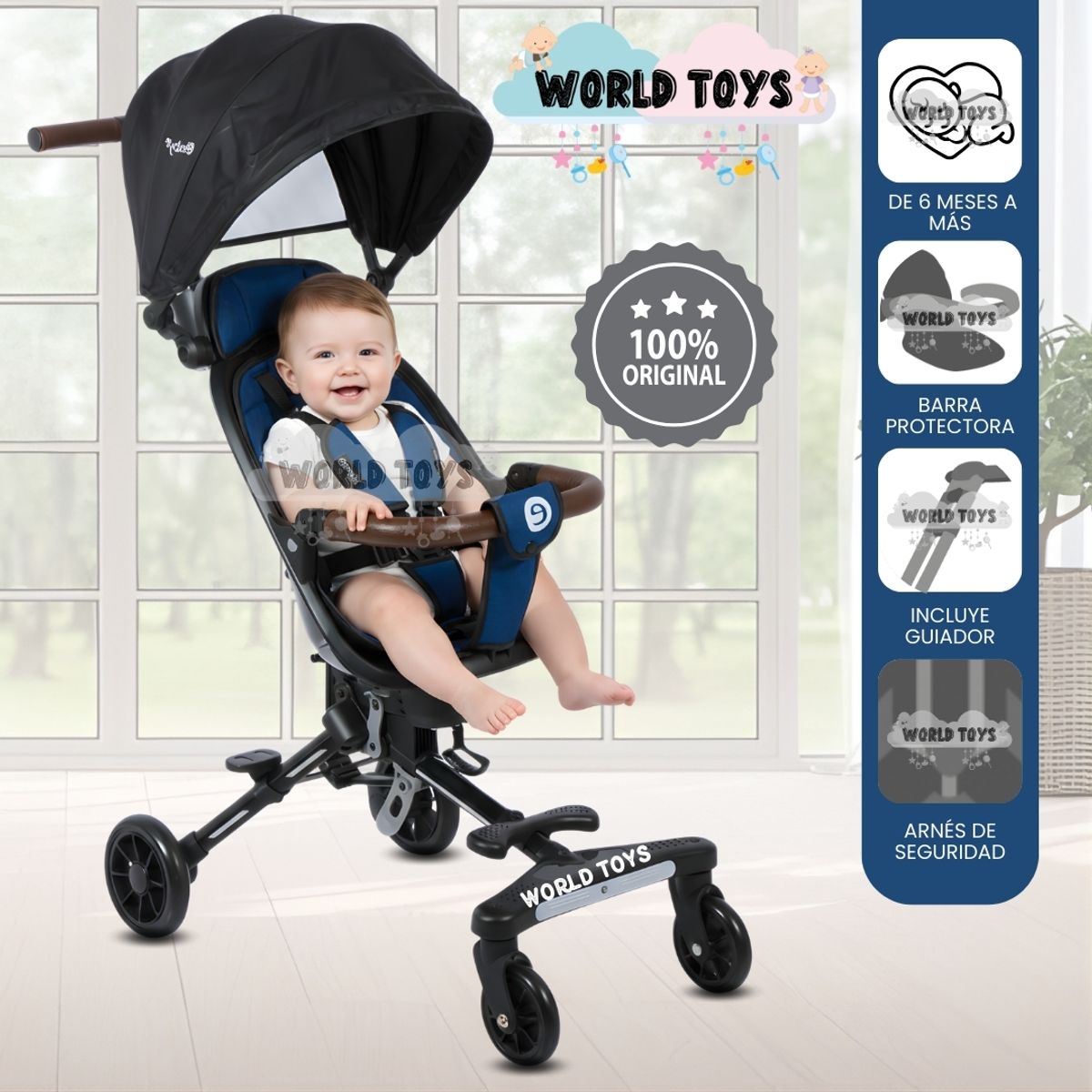 EBABY - Coche Plegable «EASY RIDE» Edición Limitada Blue