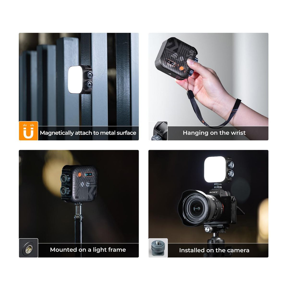 K&F CONCEPT - Luz continua Bi color magnético - K&F Concept