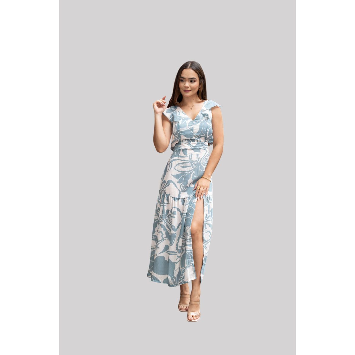 NANCY'S COLLECTION - Vestido Largo de flores Nancys Collection