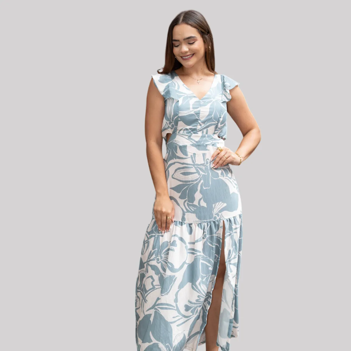 NANCY'S COLLECTION - Vestido Largo de flores Nancys Collection