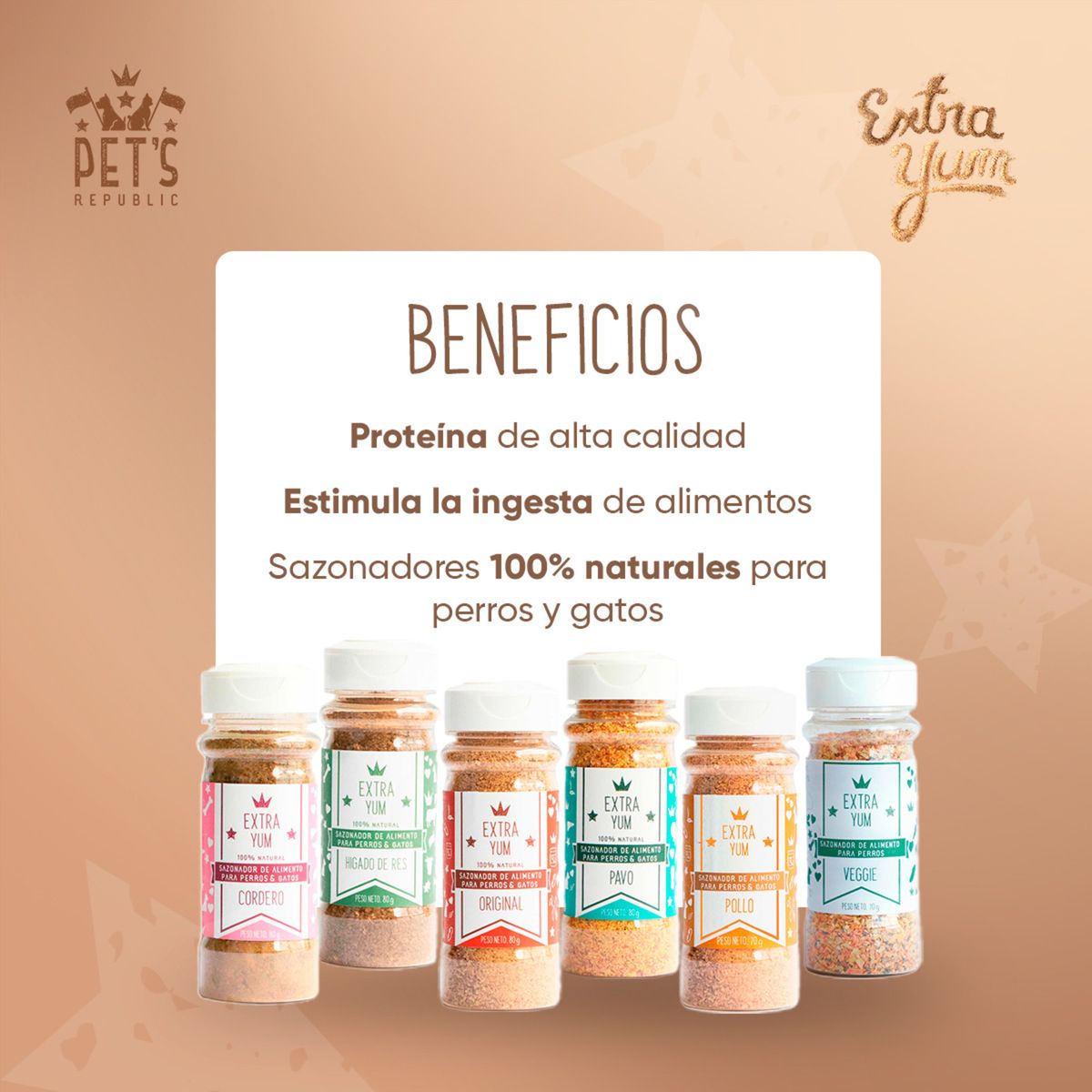 PETS REPUBLIC - Pack x4 Sazonadores Pets Republic