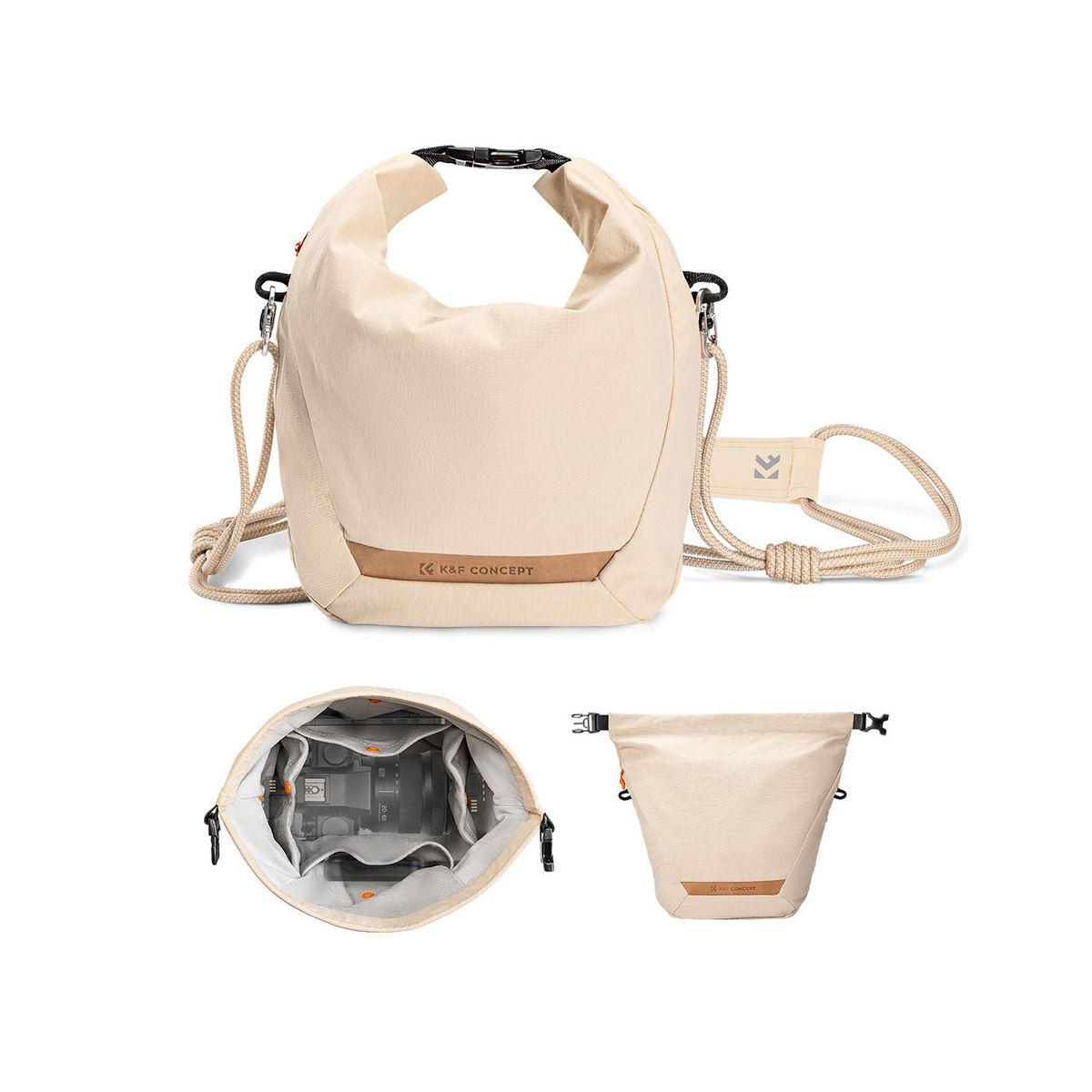 K&F CONCEPT - Bolso morral para cámara - Beige - K&F Concept