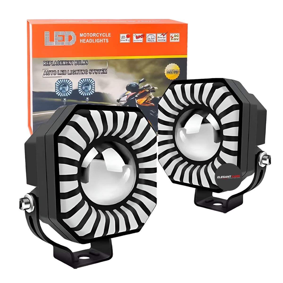 JET - Faro Explorador Doble Color Con Aureola RGB 2pcs